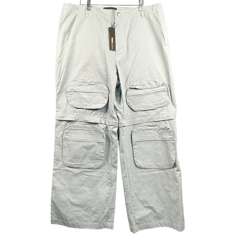 Oversized Y2K 1X Convertible Cargo Pants High Rise Utility Gorpcore Wide Leg NWT